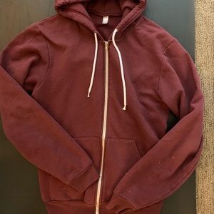 American Apparel unisex maroon hoodie